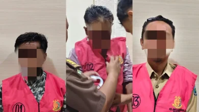 Tiga tersangka dugaan korupsi dana Desa Jambu