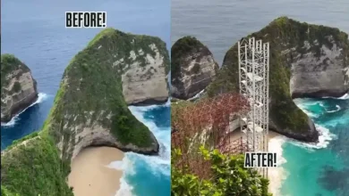 Proyek Lift Kaca di Pantai Kelingking Nusa Penida