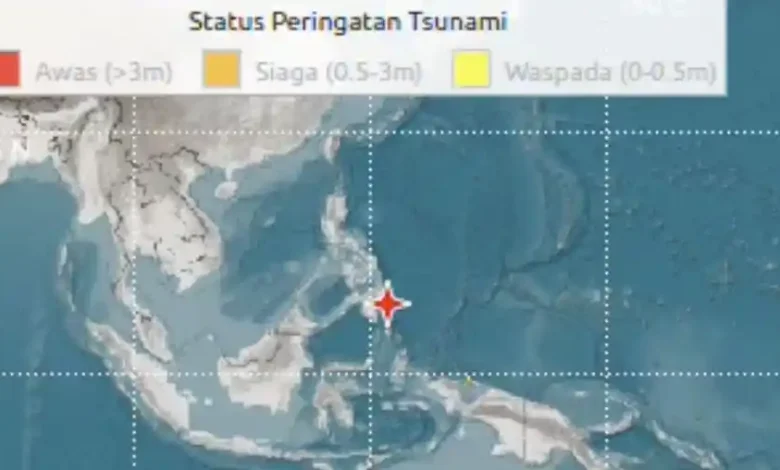 Status BMKG peringatan tsunami di Sulut dan Papua