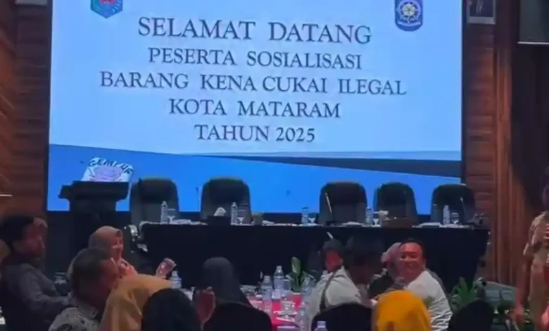Kegiatan sosialisasi rokok ilegal Dinas Perdagangan Kota Mataram menggandeng Bea Cukai Mataram