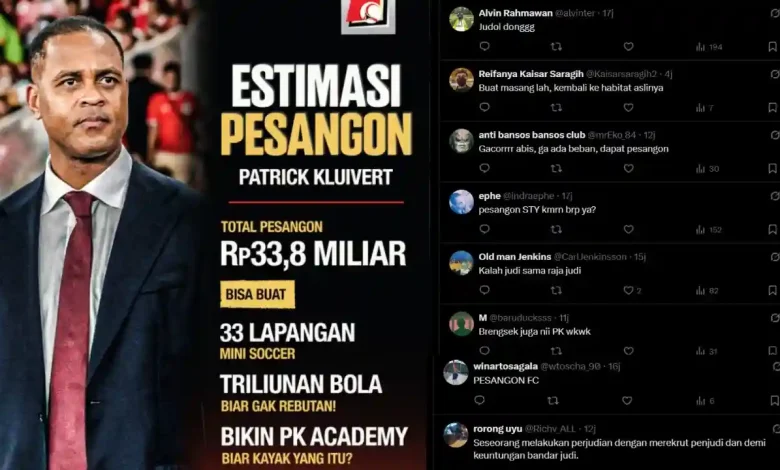 Patrick Kluivert Terima Pesangon Besar dari PSSI