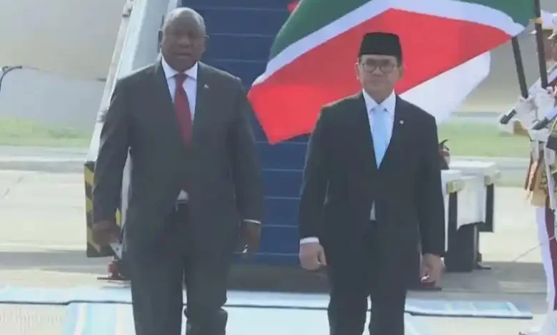 Presiden Afrika Selatan Ramaphosa Tiba di Indonesia