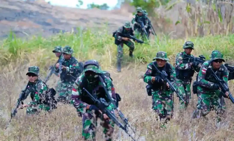 Batalyon Komposit Gardapati Latihan Militer di Natuna
