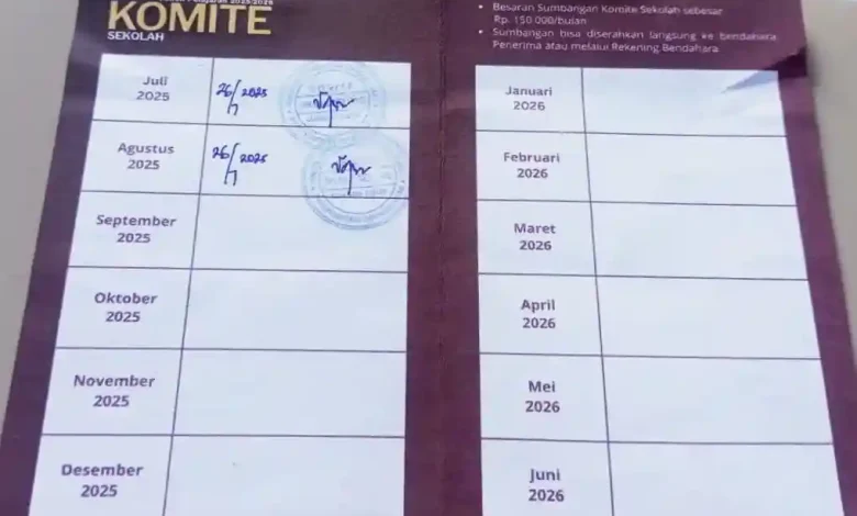 Beredar Buku Sumbangan Siswa SMAN 1 Selong Rp150 Ribu di Tengah Moratorium BPP