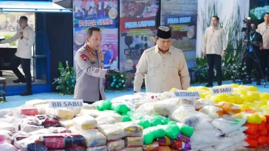 Prabowo Pimpin Pemusnahan 214 Ton Narkoba