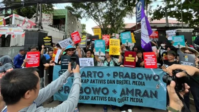 Aksi AJI Dukung Tempo Lawan Gugatan Rp200 Miliar Mentan Amran