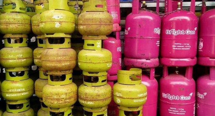 Gas LPG 3 kg dan Gas Bright 5,5 kg.
