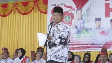 Wabup Ansori Pimpin Upacara HUT ke-80 PGRI