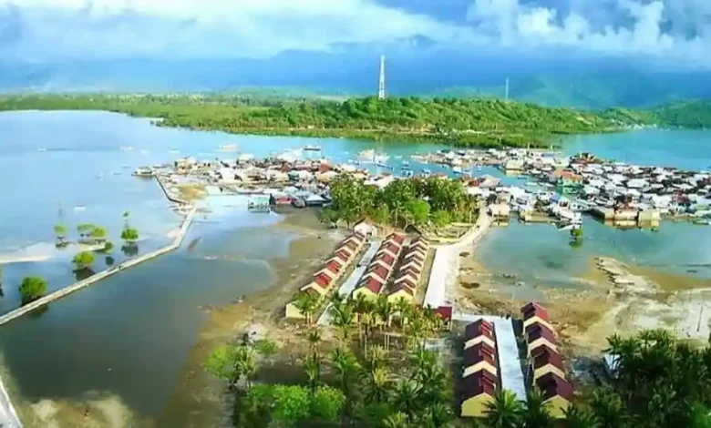 Foto udara Desa Pulau Kaung