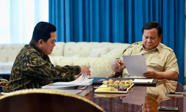 Prabowo Panggil Erick Thohir
