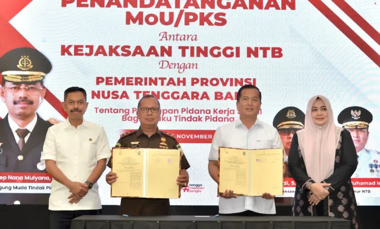 Kerja Sama Pemprov dengan Kejati NTB Penerapan Kerja Sosial Jadi Alternatif Pidana