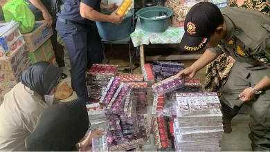 Satpol PP Sumbawa dan Bea Cukai Sita 2.670 Bungkus Rokok Ilegal