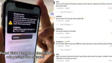 Kolase foto peringatan tsunami Jepang dengan komentar warganet.