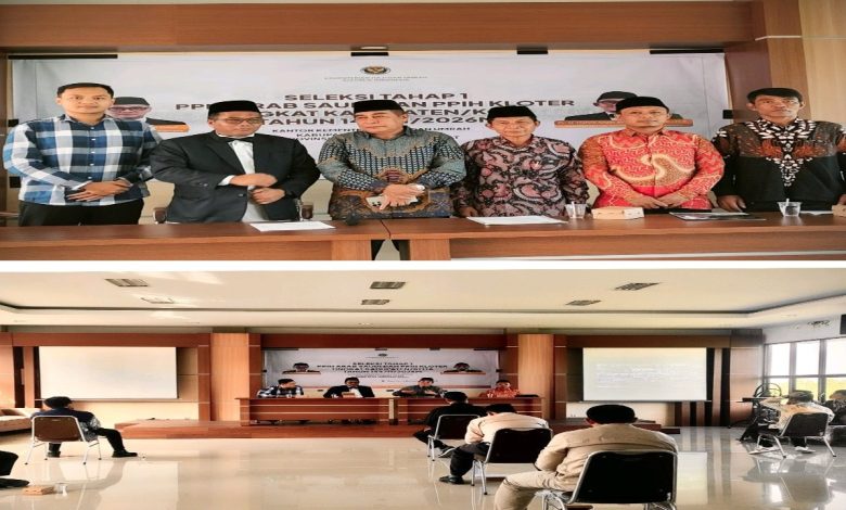Proses seleksi PPIH Arab Saudi dan PPIH Kloter yang berlangsung di Aula PLHUT Lombok Utara pada Kamis, 4 Desember 2025.