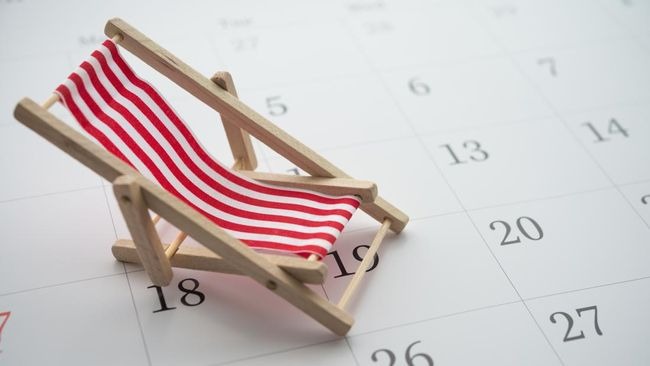 Ilustrasi kalender akhir tahun.