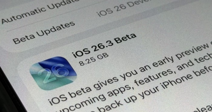 Apple Rilis iOS 26.3 Beta.