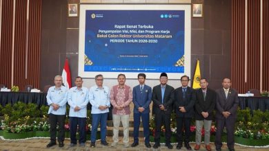 Rapat Senat Terbuka penyampaian visi, misi, dan program kerja bakal calon Rektor Unram periode 2026-2030.