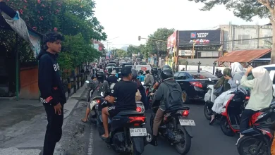 Potret kemacetan di kawasan Jempong - Pagesangan Kota Mataram