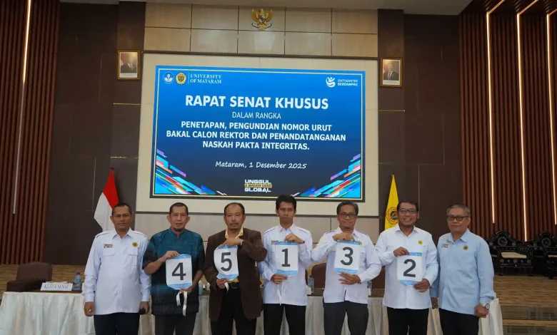 Senat Tetapkan Lima Bakal Calon Rektor Unram
