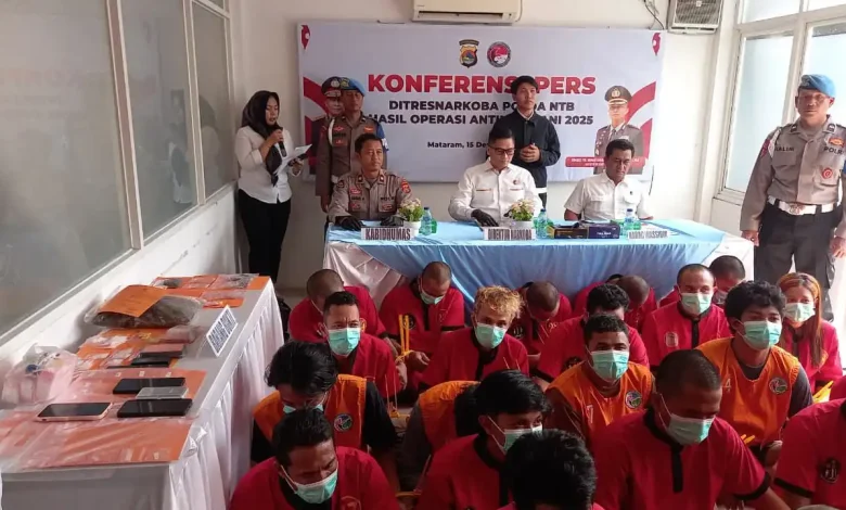 Polda NTB Ungkap Mataram Jadi Pusat Penangkapan Narkoba Terbanyak 2025