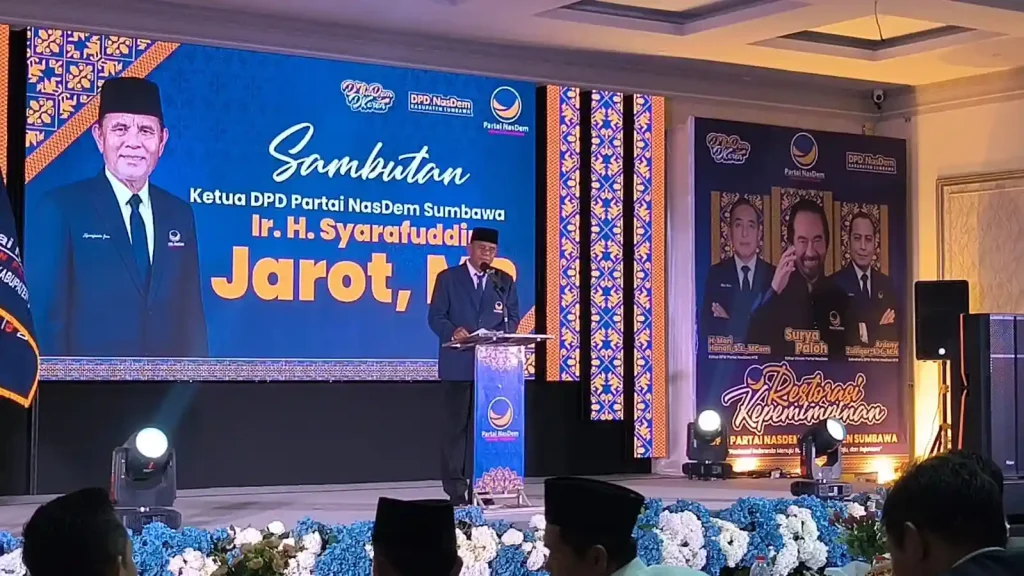 Ketua DPD Partai Nasdem Kabupaten Sumbawa Syarafuddin Jarot