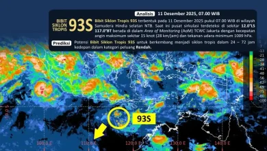 Bibit Siklon Tropis Pemicu Badai Muncul di Selatan NTB