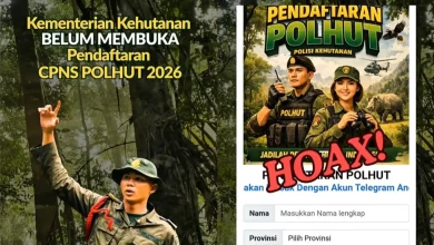 Kementerian Kehutanan menegaskan belum membuka pendaftaran CPNS Polhut 2026.
