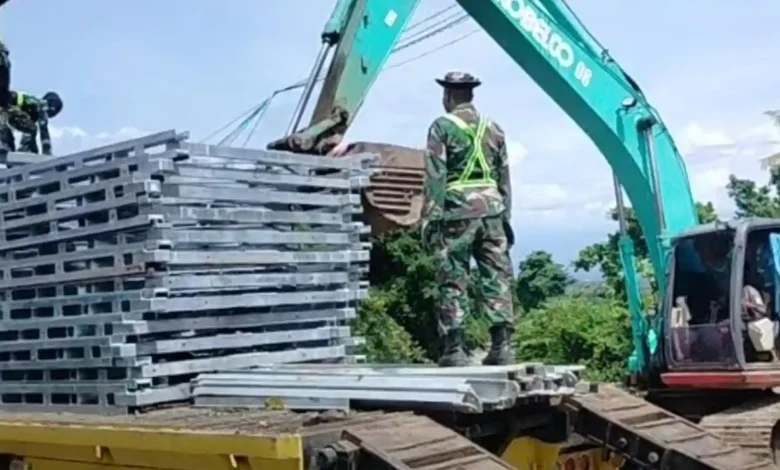 Pemasangan Jembatan Bailey Desa Perigi