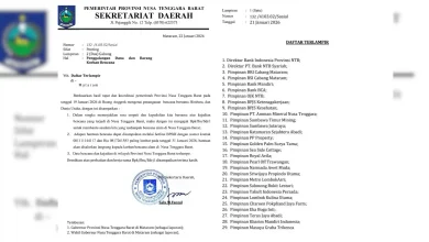 Surat Plh Sekda NTB Minta Sumbangan Swasta untuk Tangani Bencana