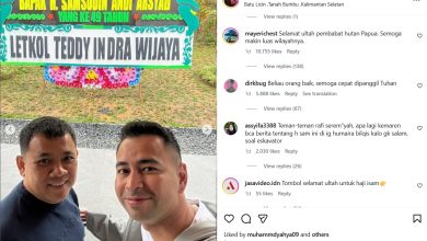 Unggahan Instagram Raffi Ahmad bersama Haji Isam, dan komentar negatif dari warganet.