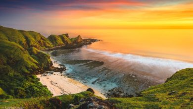 Keindahan sunset di bukit Merese.