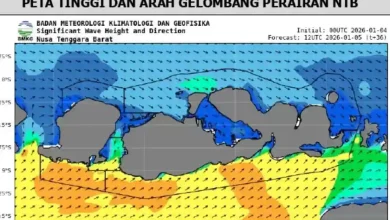 BMKG Peringatkan NTB Waspada Gelombang Tinggi di Laut Selatan 7-8 Januari 2026