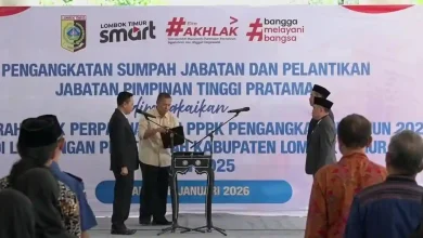 Bupati Lotim Lantik Dua Kadis Baru