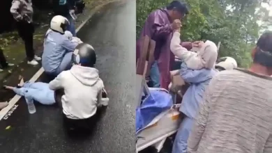 Belasan Pengendara Jatuh di Jalur Sembalun Diduga Akibat Tumpahan Solar