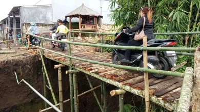 Jembatan Ambruk di Masbagik Lombok Timur