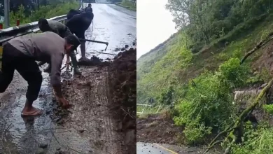 Jalur Pusuk Sembalun Longsor