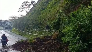 Longsor di jalur Pusuk Sembalun Lombok Timur
