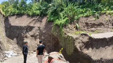 Jembatan Lebah Suren Selatan Narmada Amblas