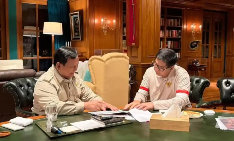 Prabowo Terima Menteri PKP di Hambalang
