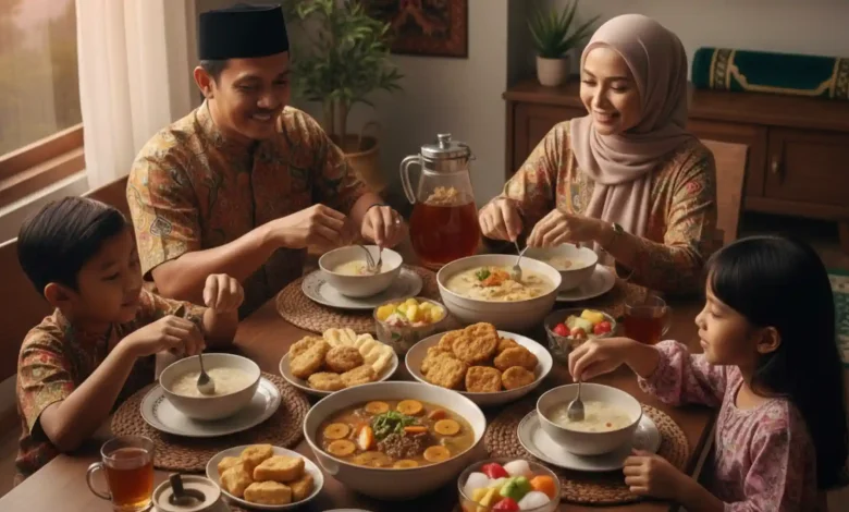 Ilustrasi berbuka puasa.