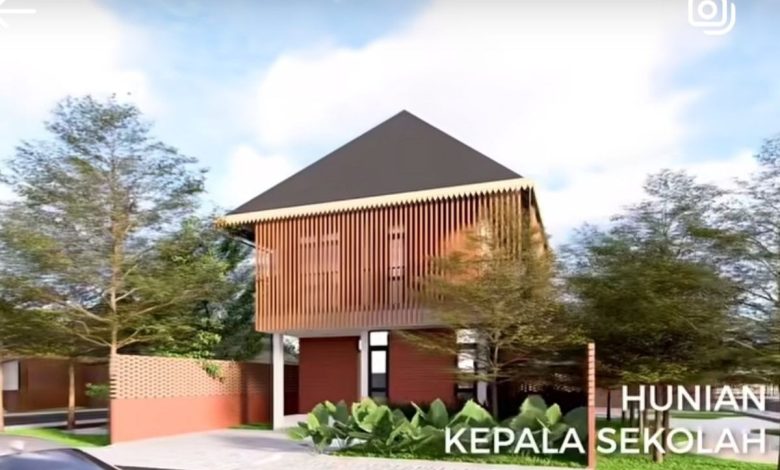 Tampilan rumah dinas yang akan dihuni Kepala Sekolah Garuda Baru.