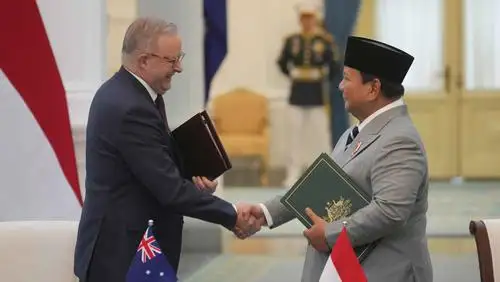 Prabowo Kembali Terima Kunjungan PM Australia Anthony Albanese di Istana
