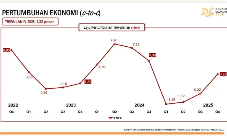 Grafik pertumbuhan ekonomi NTB 2025