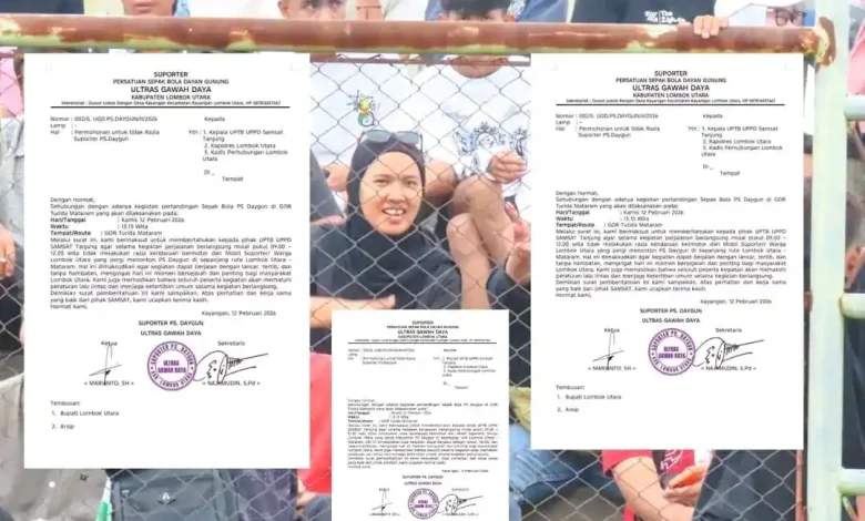 Surat Permintaan Dispensasi Tilang Suporter demi Nonton PS Daygun