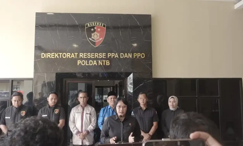 Konferensi Pers Polda NTB Kasus Oknum Pimpinan Ponpes di Sukamulia Lotim