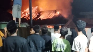 Satu Rumah di Korleko Lombok Timur Hangus Dilalap Api