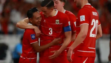 Sejumlah pemain Timnas Indonesia melakukan selebrasi setelah Beckham Putra mencetak gol ke gawang Saint Kitts and Nevis pada laga FIFA Series 2026.