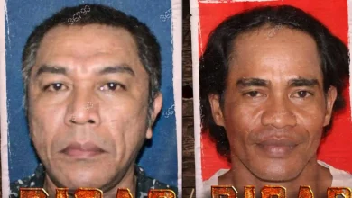 Kolase foto dua Daftar Pencarian Orang (DPO) kasus narkoba jaringan Koko Erwin, Satriawan alias Dae Awan (kiri) dan A. Hamid alias Boy (kanan).