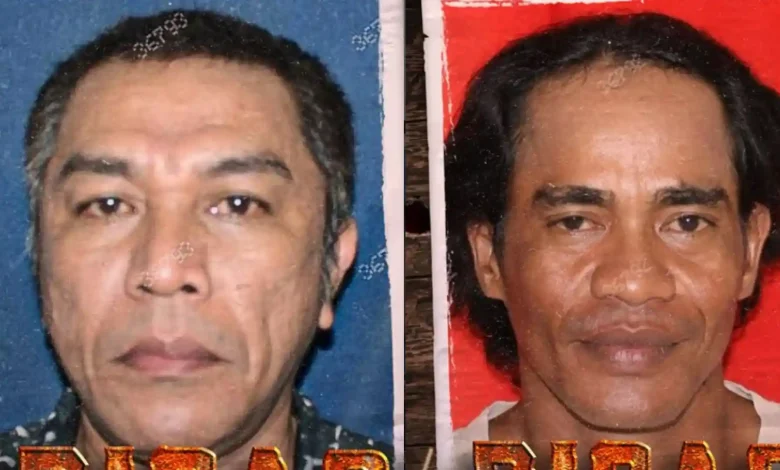 Kolase foto dua Daftar Pencarian Orang (DPO) kasus narkoba jaringan Koko Erwin, Satriawan alias Dae Awan (kiri) dan A. Hamid alias Boy (kanan).