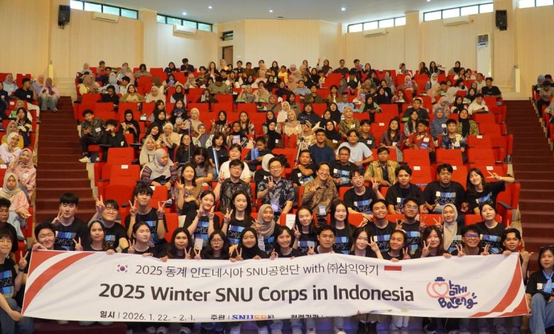 Unram menjadi tuan rumah penutupan program 2025 Winter Season Indonesia SNU Corps pada Rabu, 28 Januari 2026.